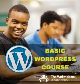 Basic WordPress web design training featured image on TheWebmakers Academy website, https://academy.webmakers.com.ng/. TheWebmakers Academy is web development training academy based in Ijebu Ode, Ogun State.